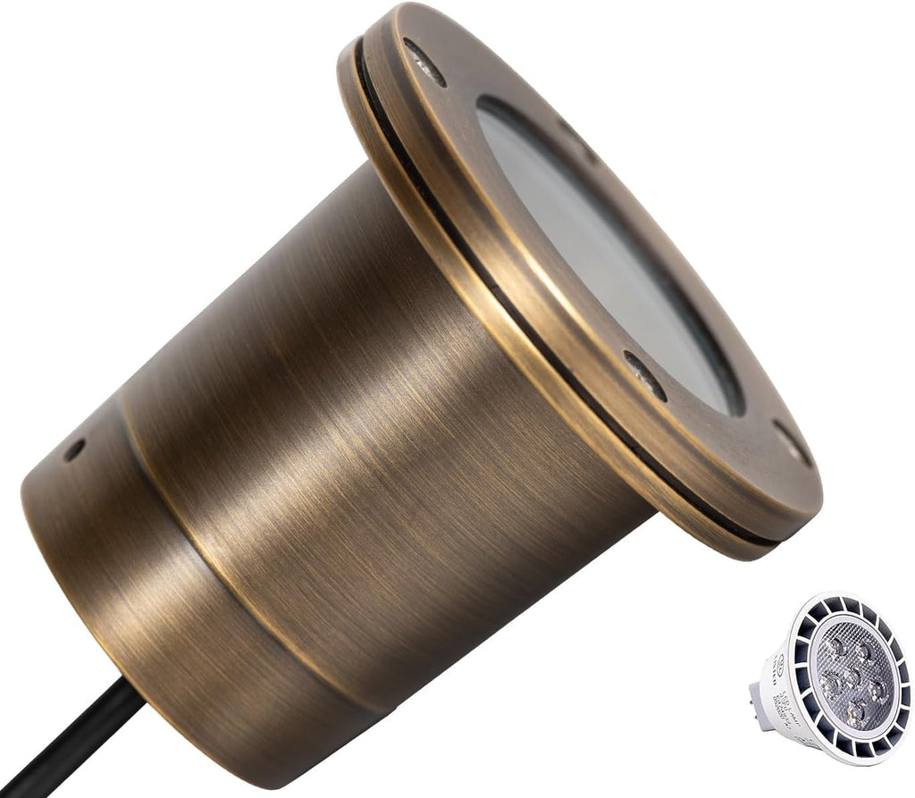 Brass LED Low Voltage In Ground Well Lights