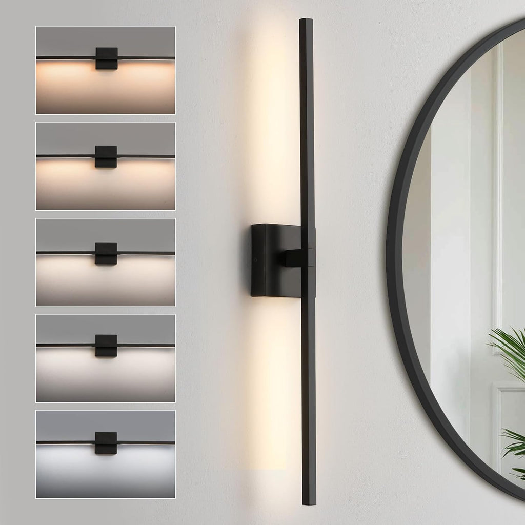 5CCT Dimmable Rotatable Black Vanity Light