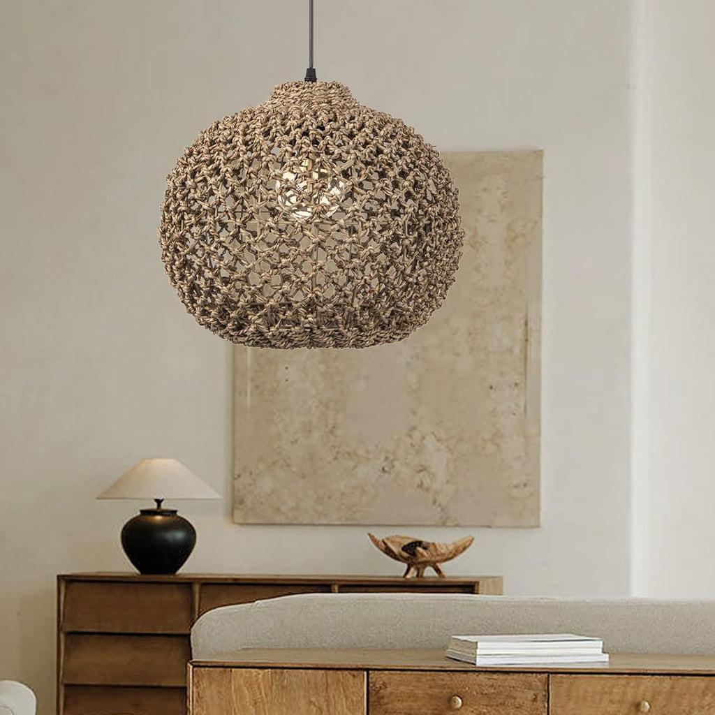Handwoven Rattan Ceiling Pendant Light