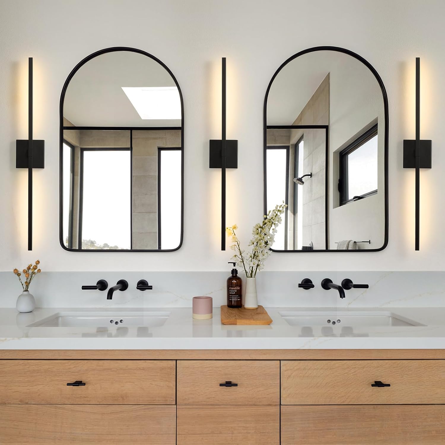 5CCT Dimmable Rotatable Black Vanity Light
