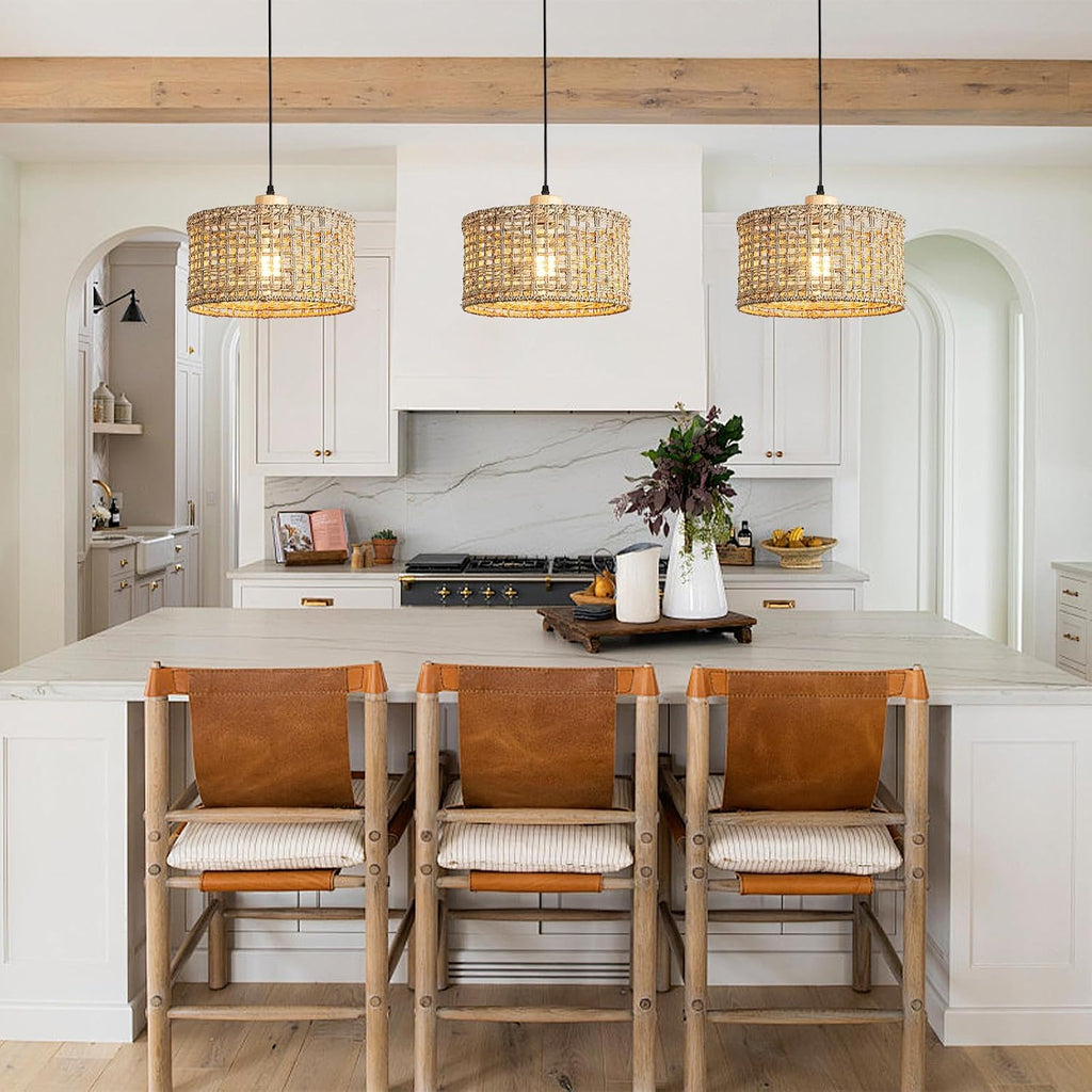 Bohemian Rattan Woven Ceiling Pendant Light