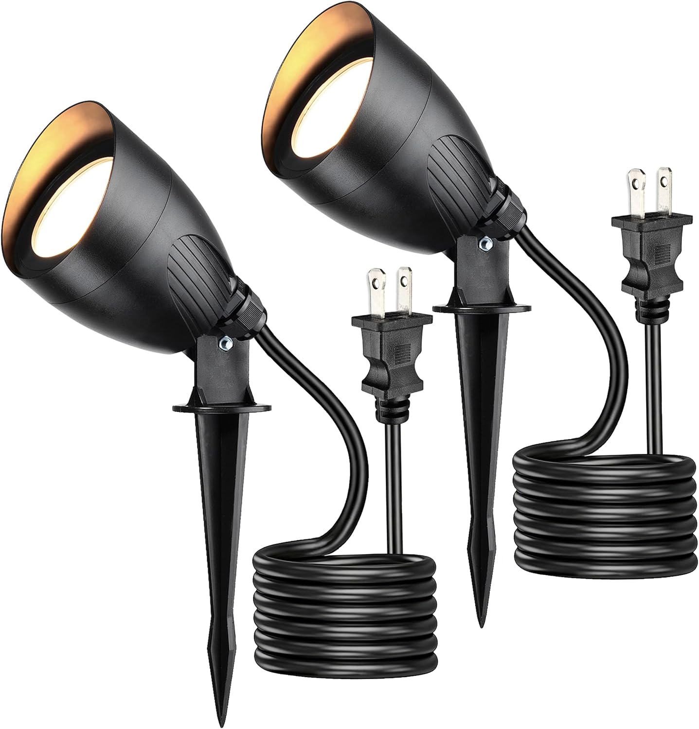 Plug-in Warm White LED Outdoor Spotlights