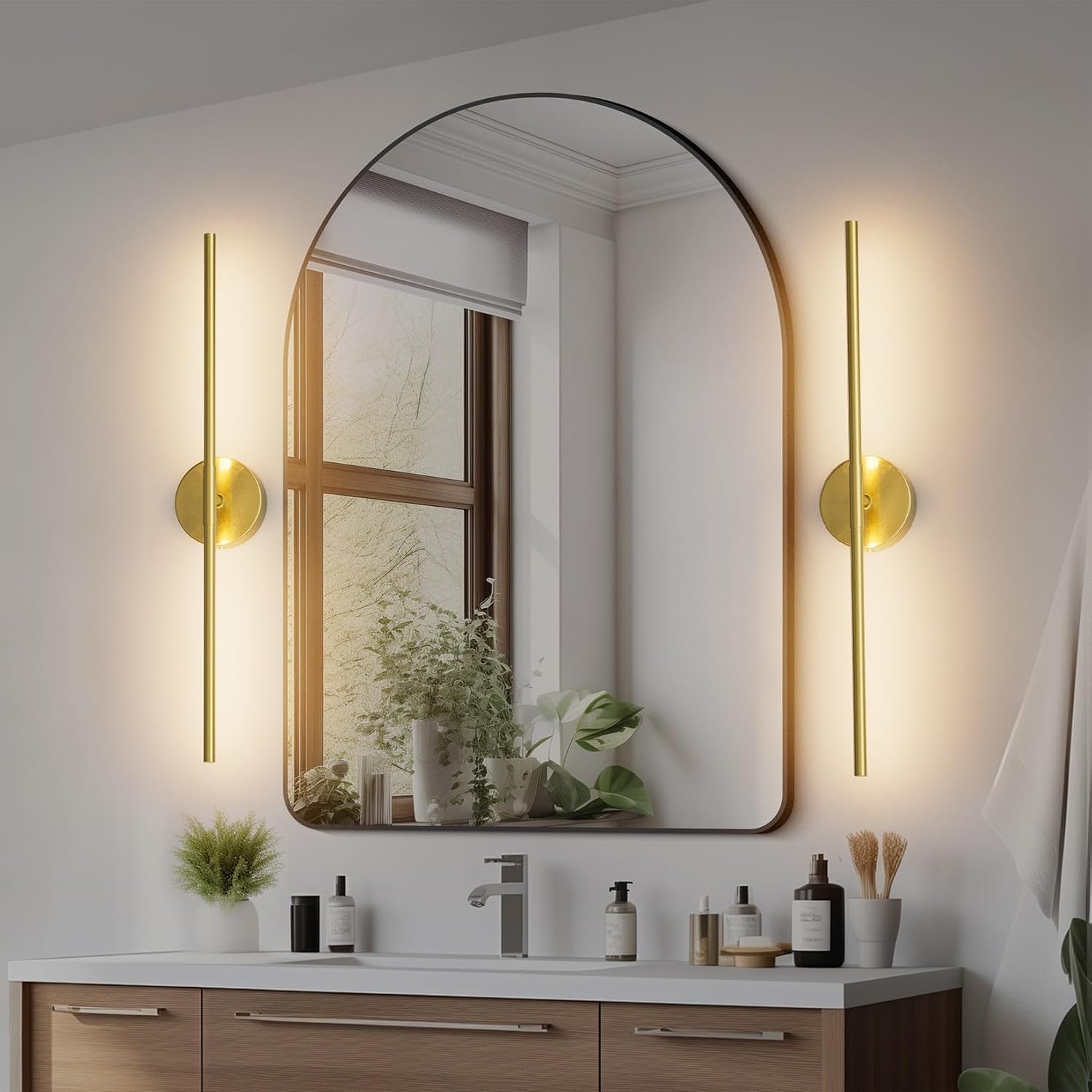 Rotatable Gold LED Bathroom Vanity Light