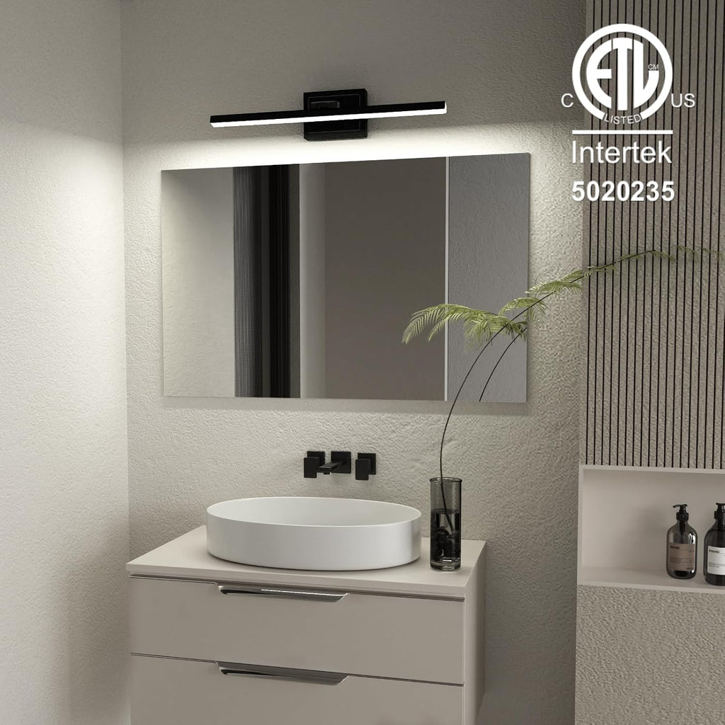 Dimmable 5CCT Black Rotatable Vanity Light