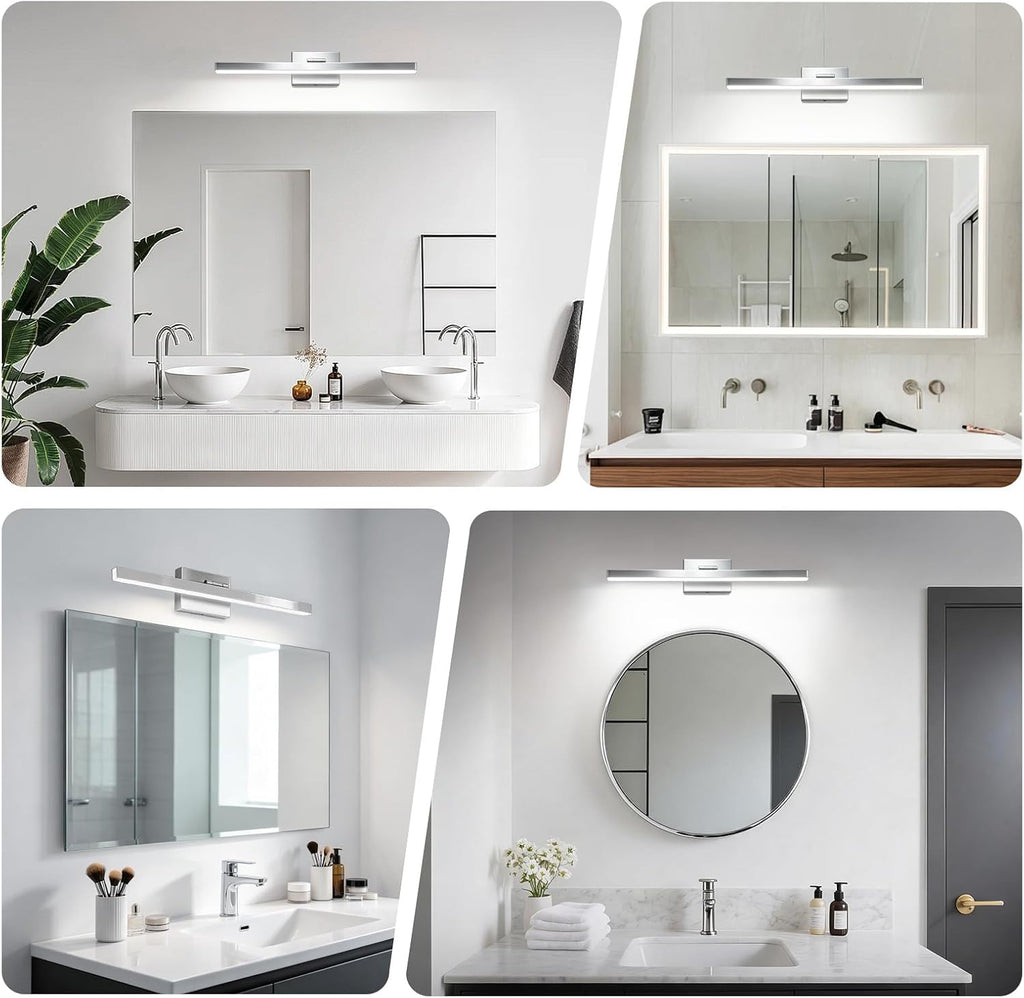 Dimmable Chrome Rotatable Bathroom Vanity Light