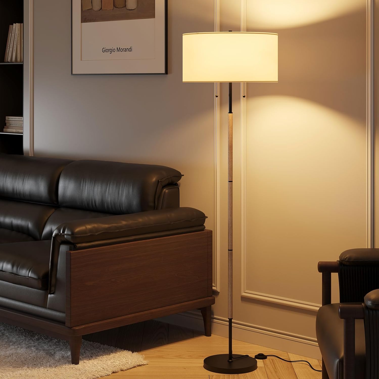 3CCT Black Gold 2-Light Floor Lamp