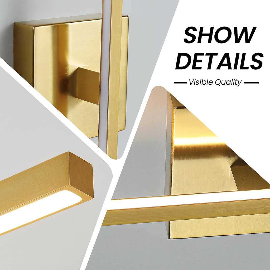Dimmable Gold LED Bathroom Vanity Light Bar