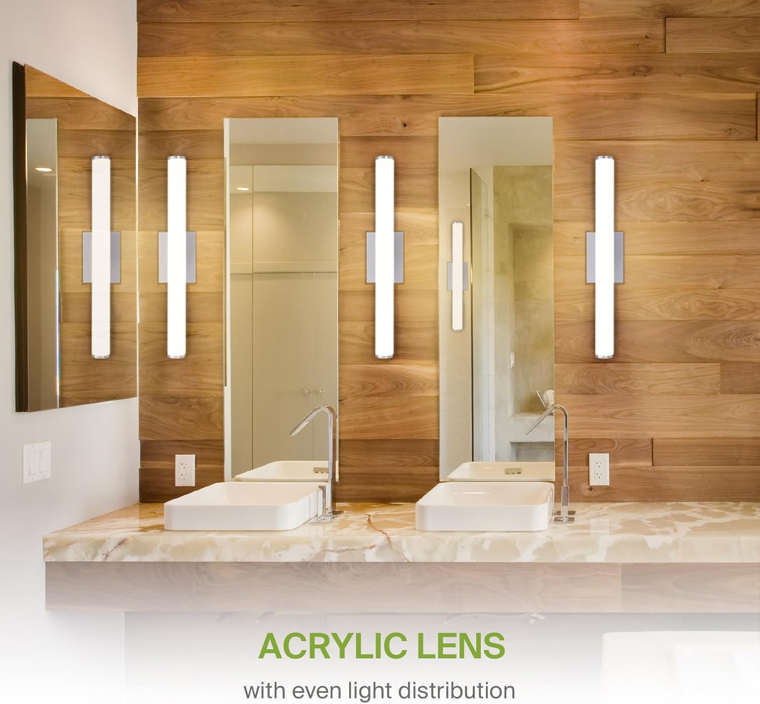 3CCT Dimmable Nickel Linear Vanity Light