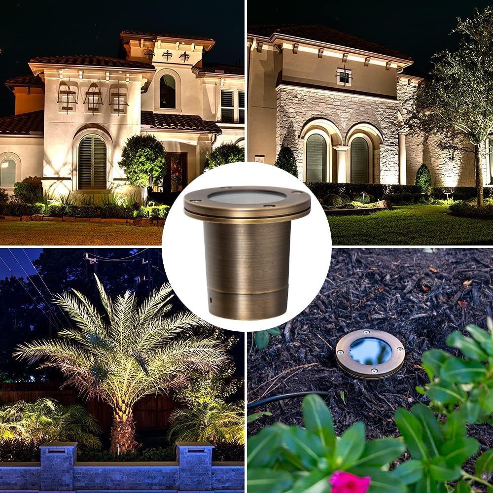 Brass LED Low Voltage In Ground Well Lights