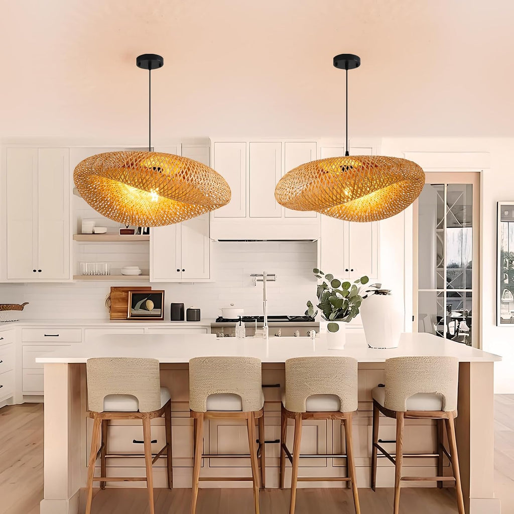 Handwoven Bamboo Rattan Ceiling Pendant Light