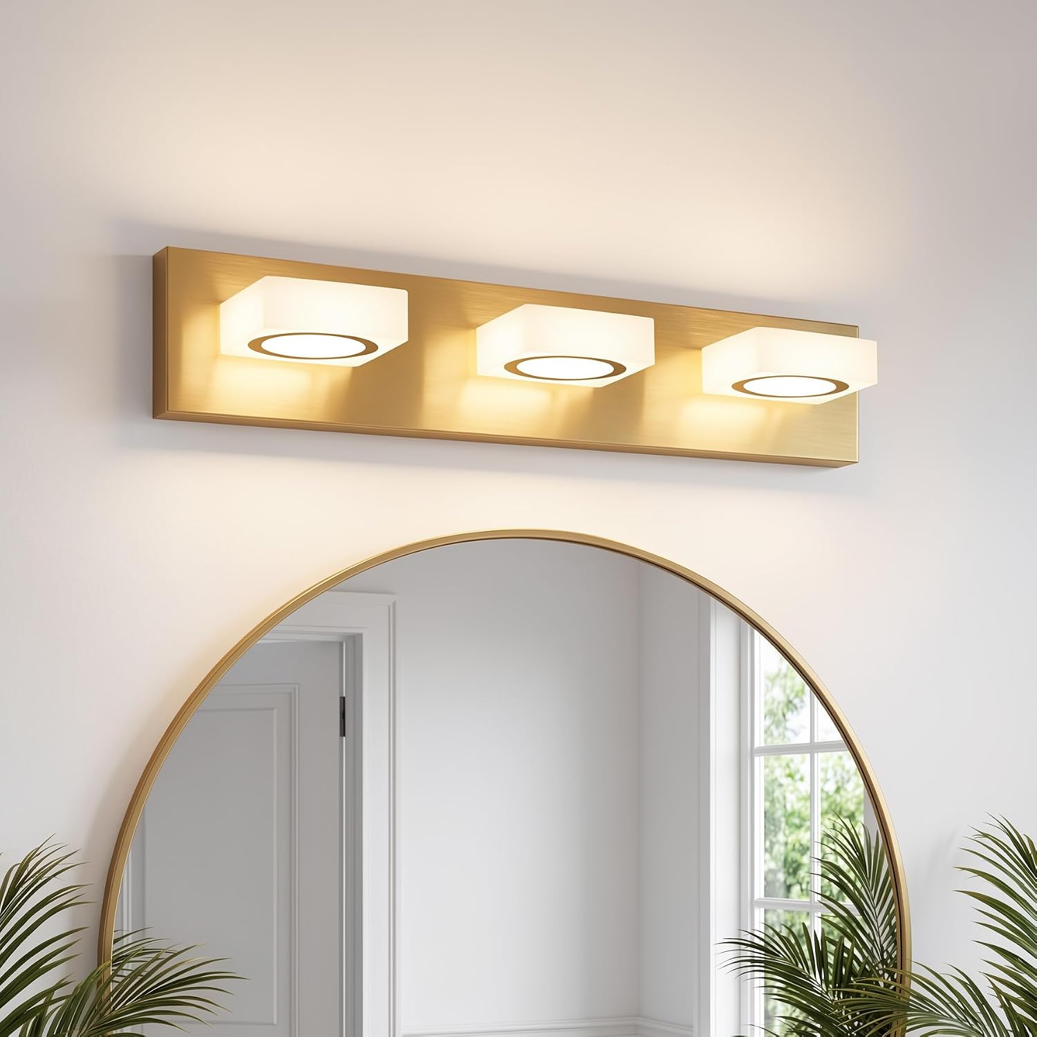 5CCT Brushed Gold LED Bathroom Vanity Light