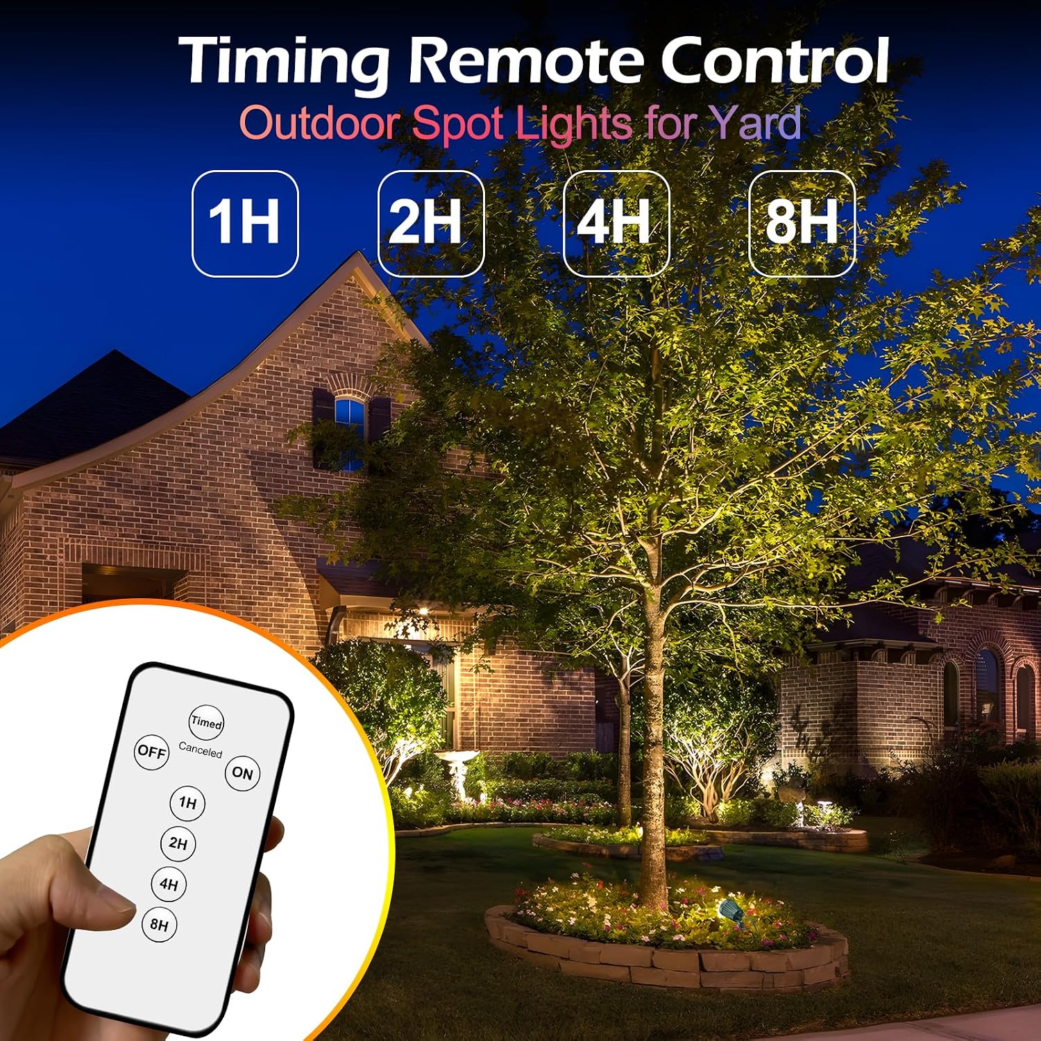 Remote Controlled RGB Outdoor Landscape Spotlights