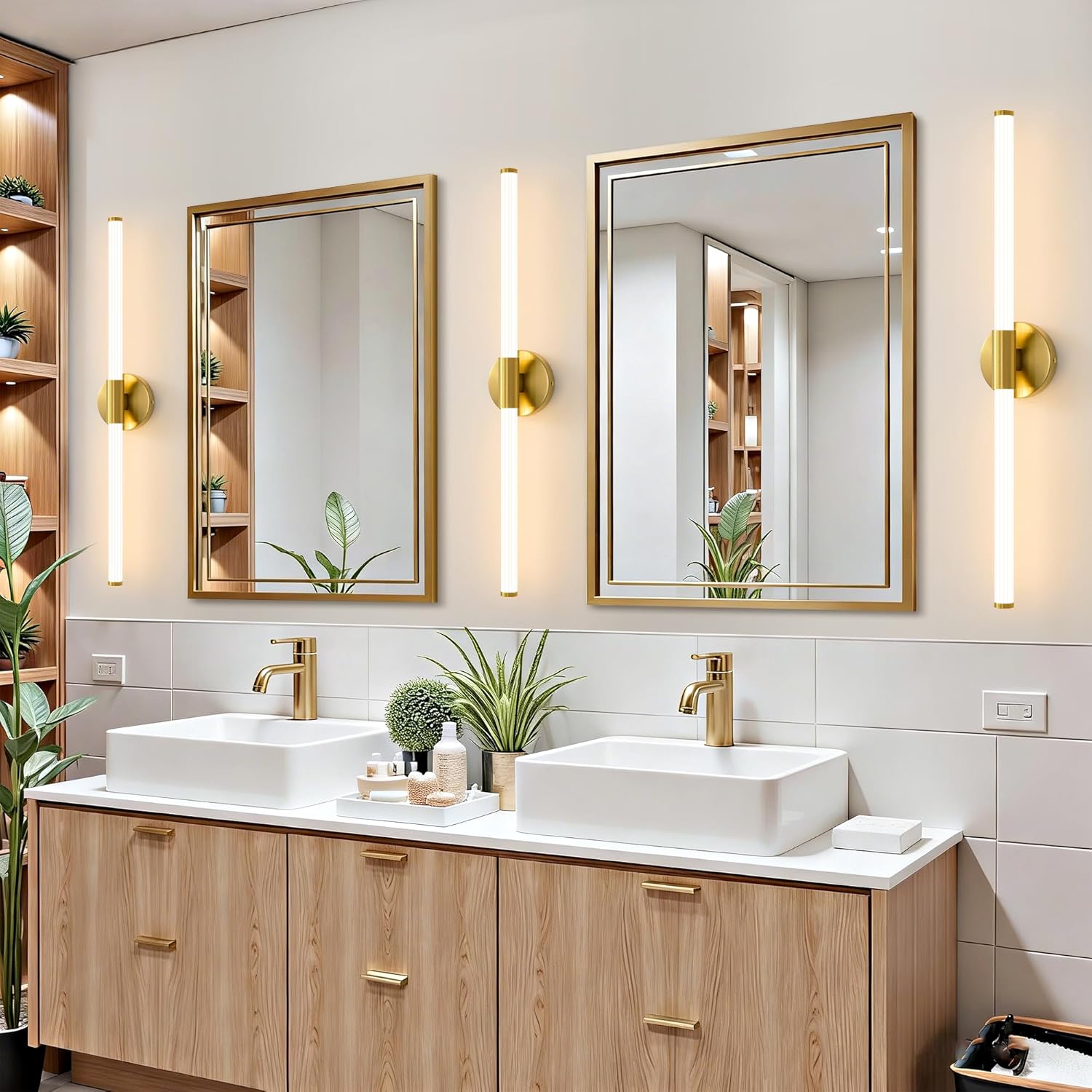 360° Dimmable Gold LED Vanity Light Bar
