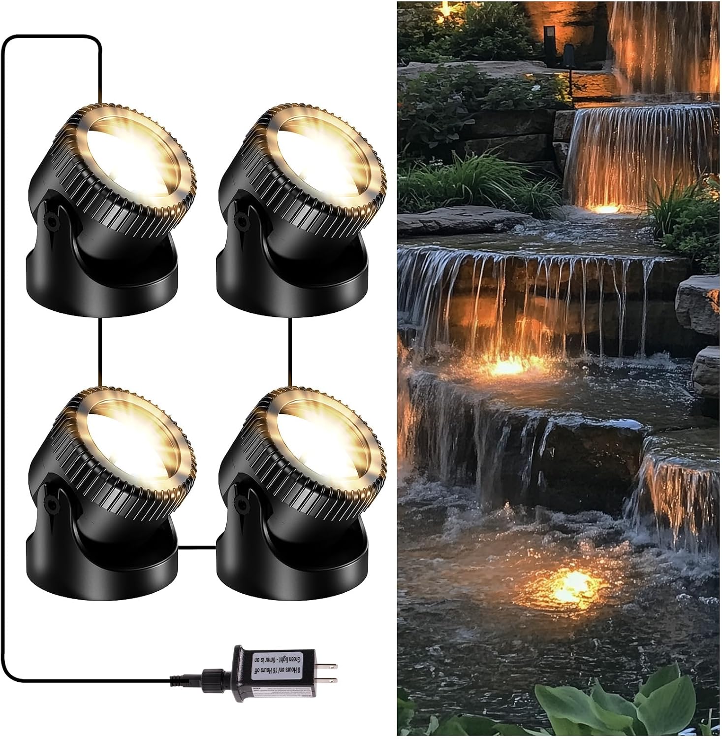 Waterproof Warm White LED Underwater Pond Lights