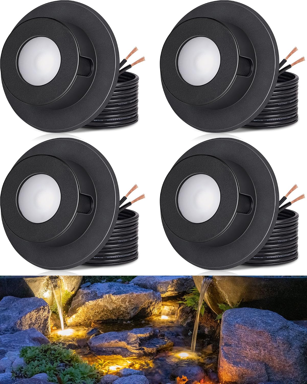 Low Voltage Warm White LED Underwater Pond Lights