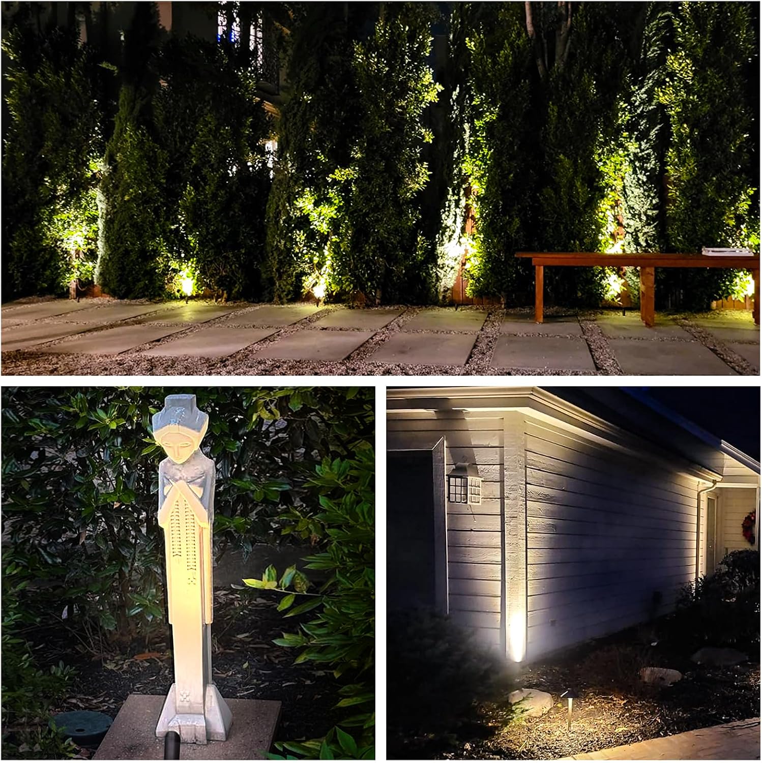 Brass Low Voltage Warm White Garden Spotlight