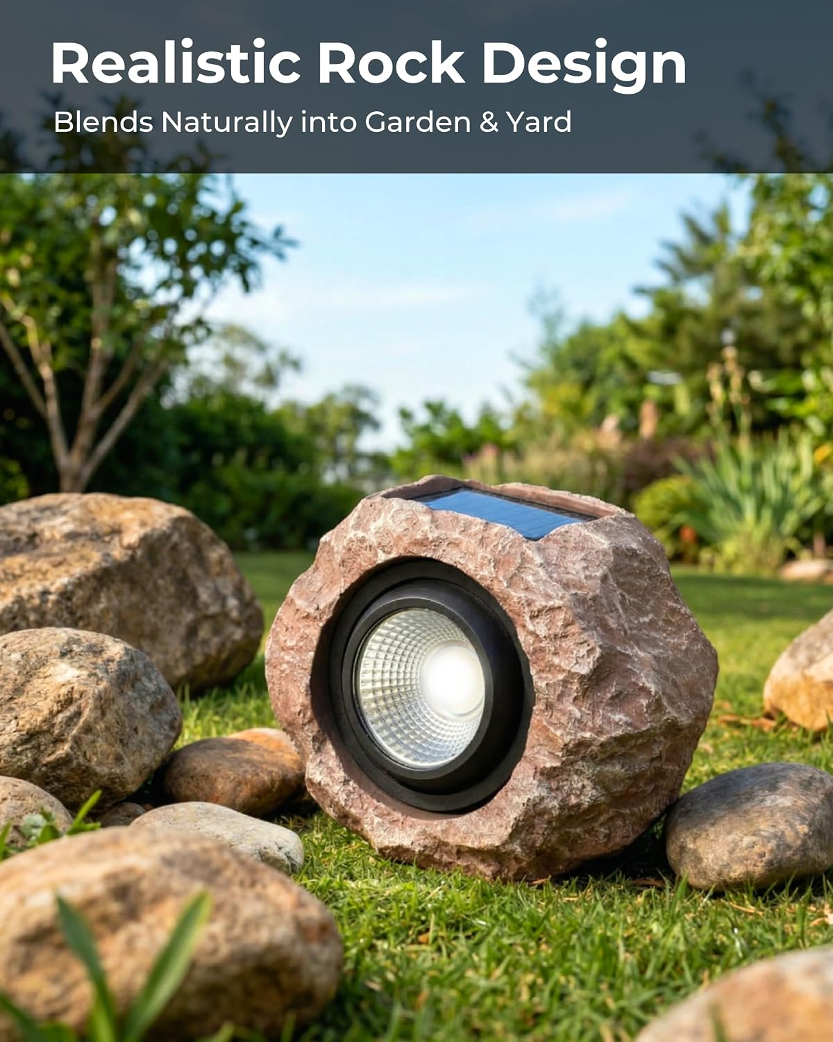 Adjustable Solar Rock Garden Landscape Lights