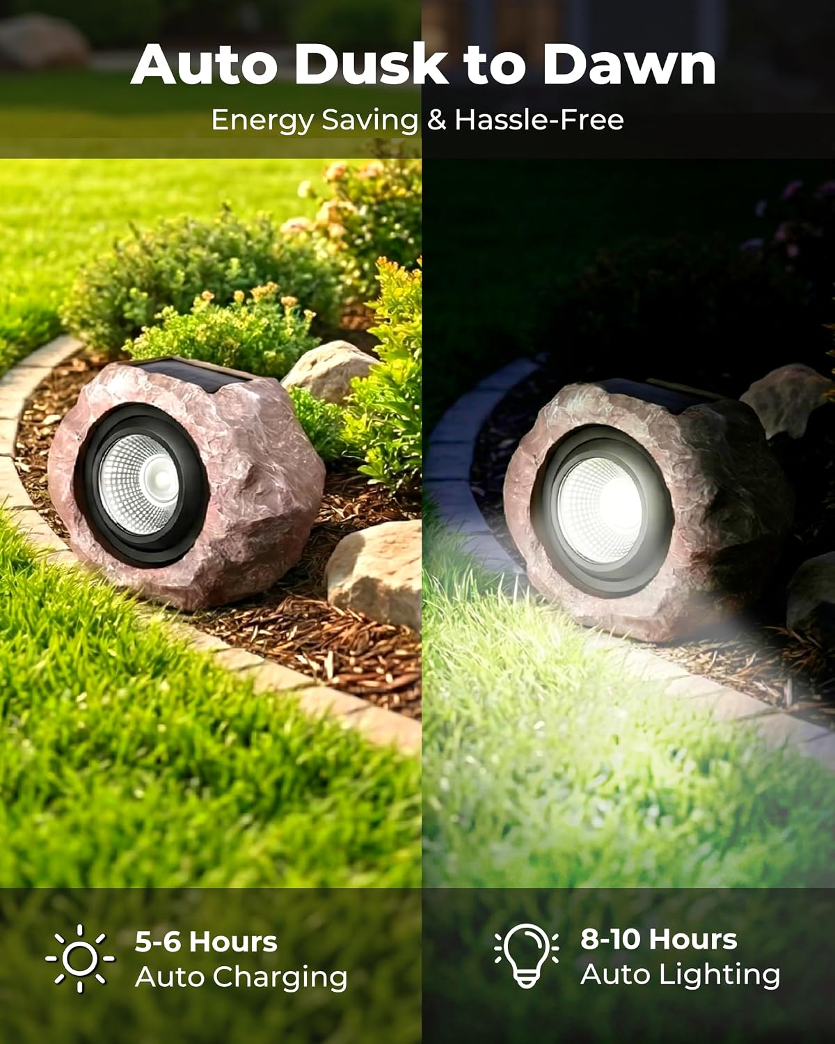 Adjustable Solar Rock Garden Landscape Lights