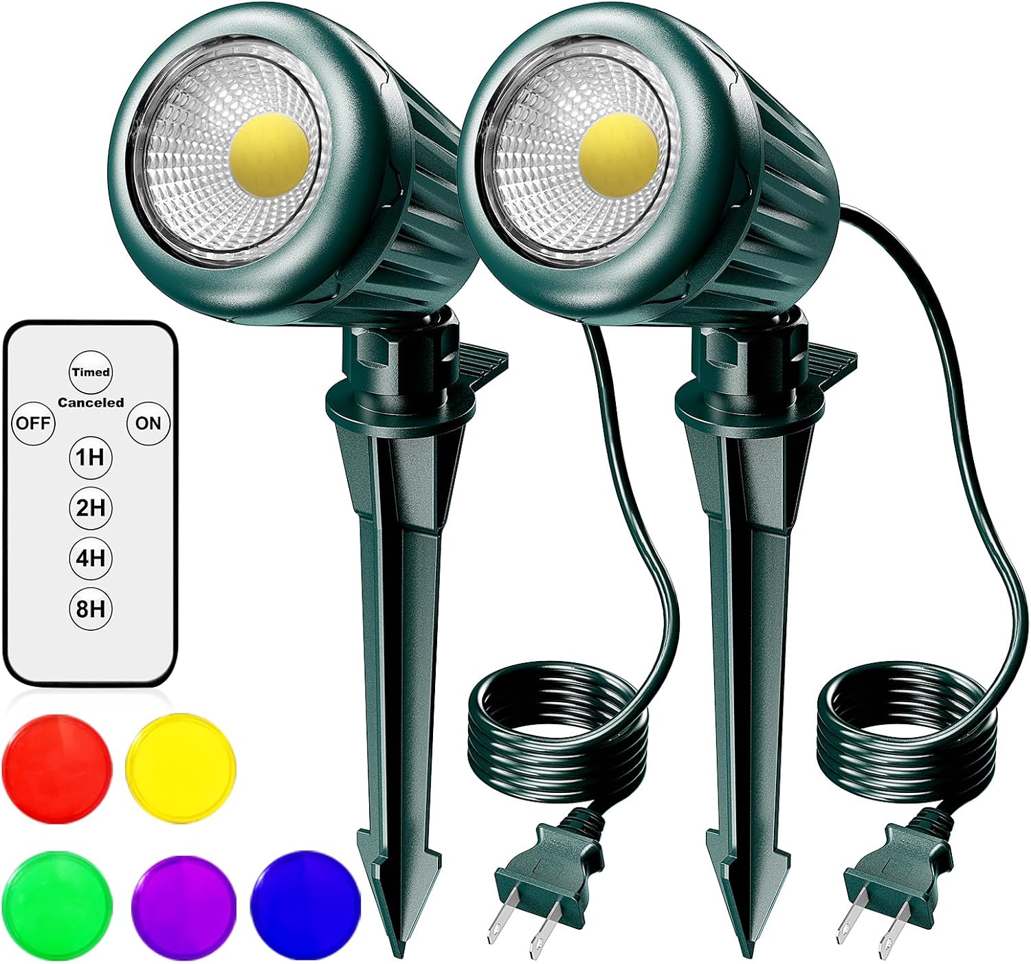 Remote Controlled RGB Outdoor Landscape Spotlights