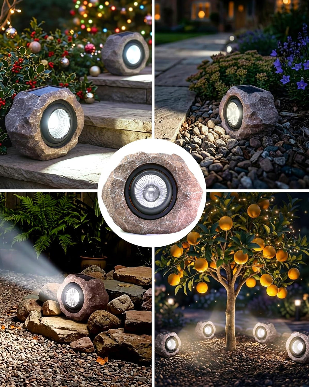 Adjustable Solar Rock Garden Landscape Lights
