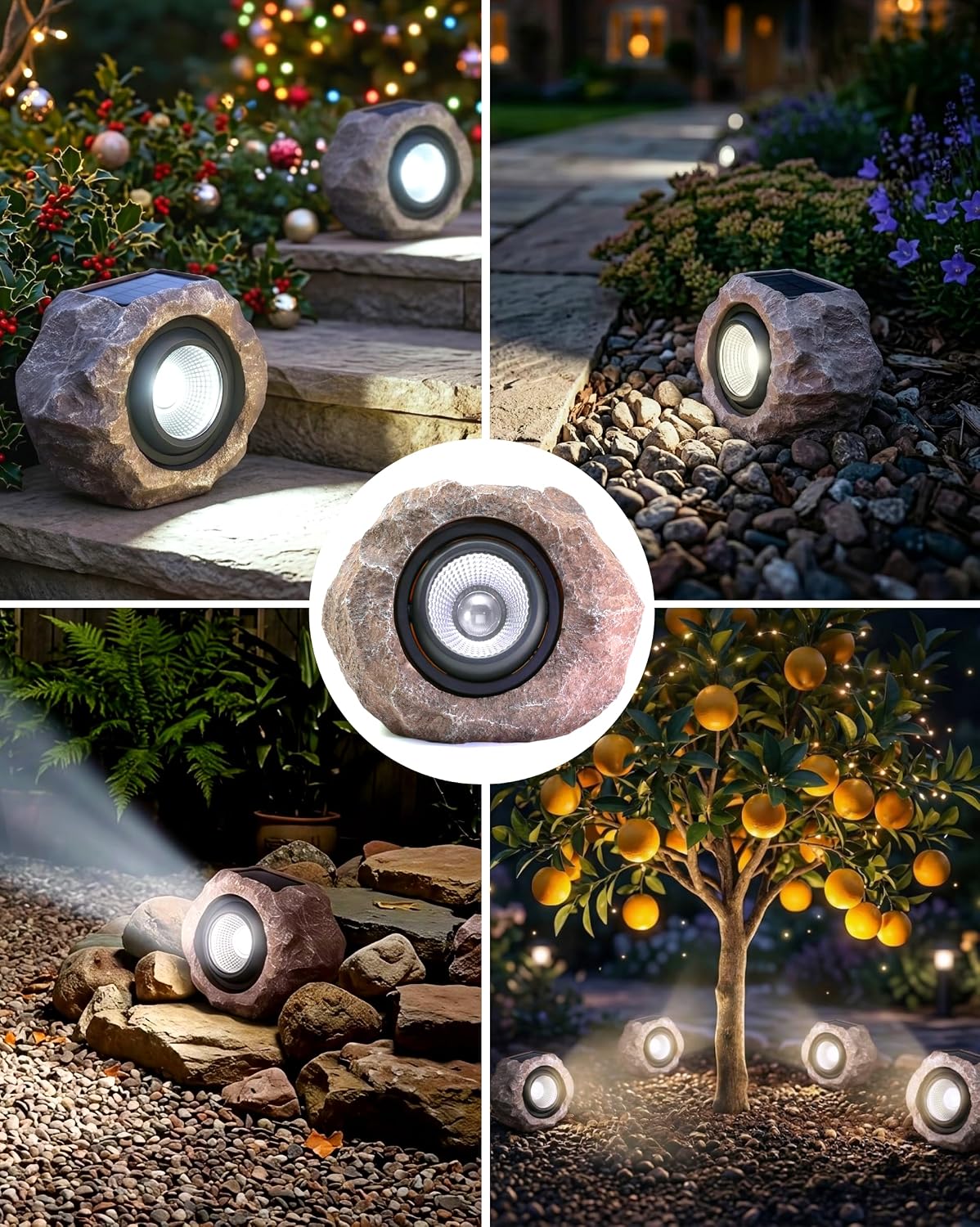 Adjustable Solar Rock Garden Landscape Lights